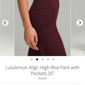 lululemon align High-Rise pant with pockets 25”